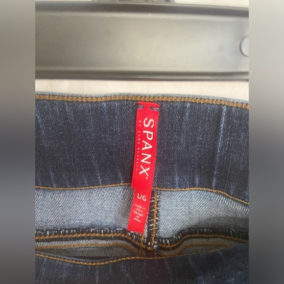 SPANX MEDIUM WASH DENIM LEGGING Size Large - Picture 7 of 12